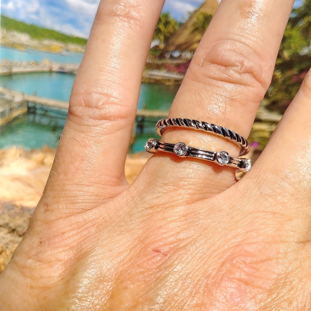 🆕🐧 Silver stackable rings - Picture 2 of 2